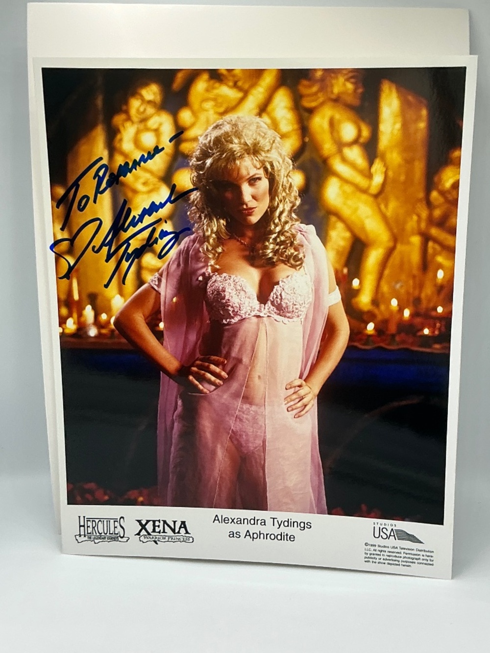 Xena Warrior Autographed Alexandra Tydings Photo Aphrodite Hercules 8x10 Photo